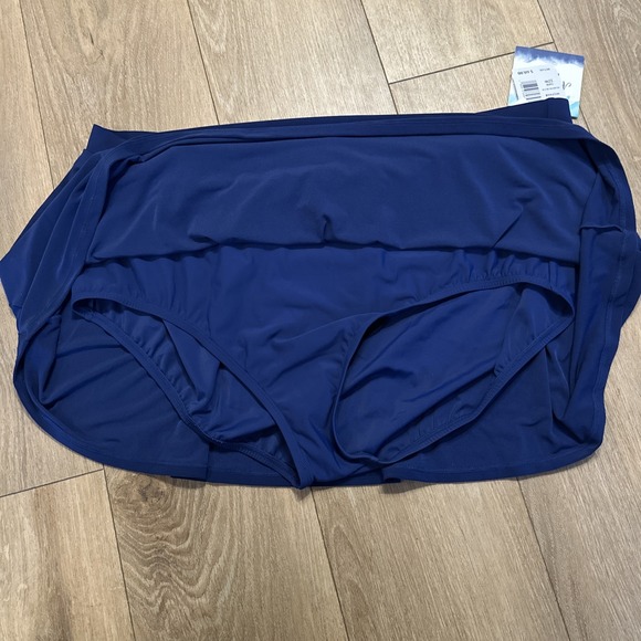 American Beach Women's Plus Size 22W Marine Blue Swim‎ Skirt NEW - Picture 2 of 7